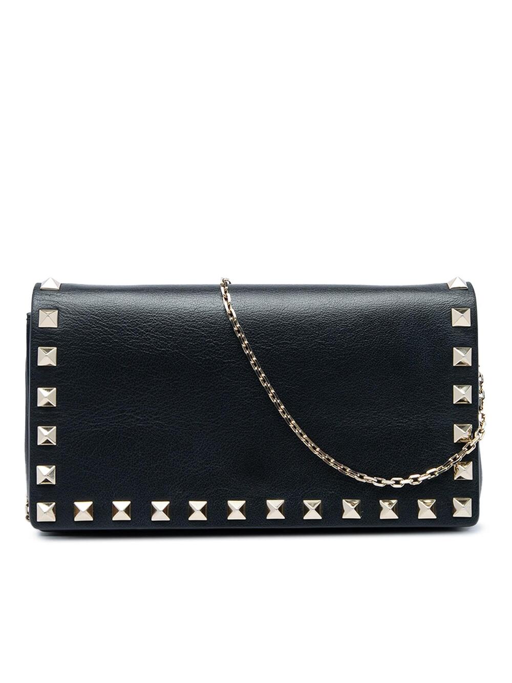 Valentino Calfskin Rockstud Wallet On #375378V53B